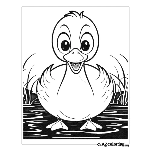 Duckling Coloring Page