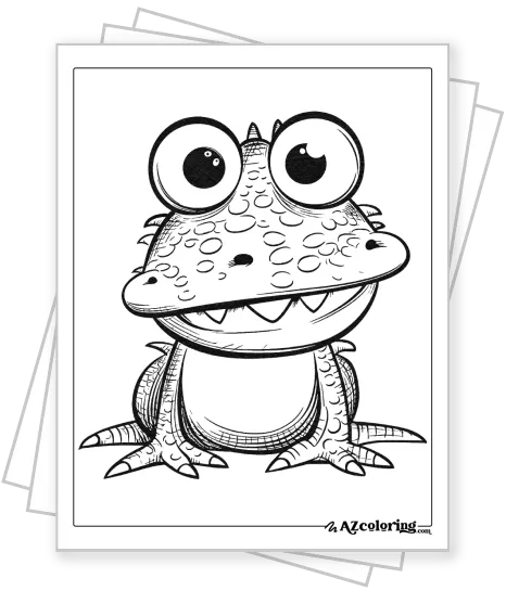 Monster Cartoons Coloring Pages