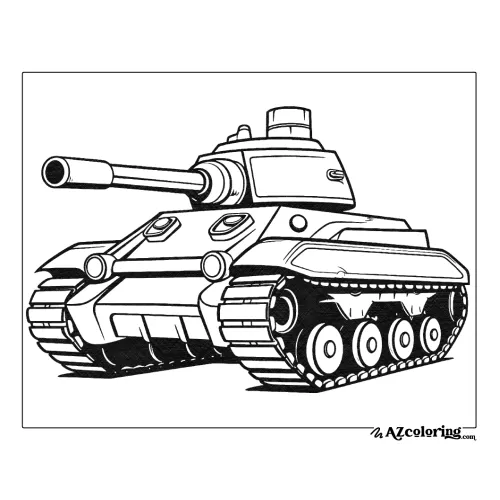 Military Tank Coloring Page