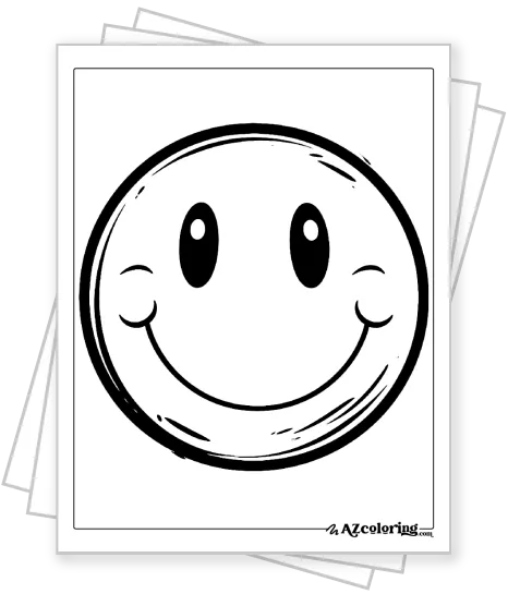 Smiley Faces Coloring Pages
