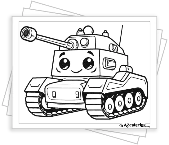 Cartoon Vehicles Coloring Page