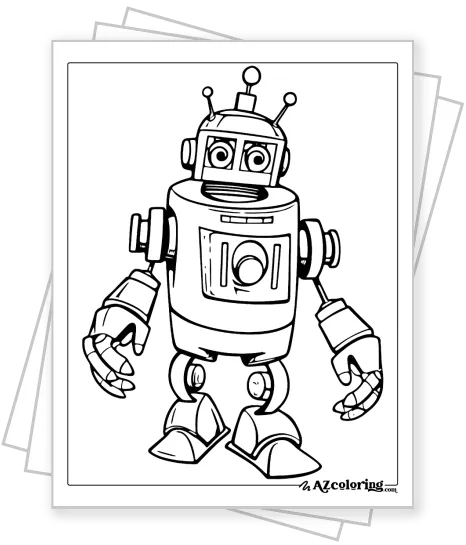 Robots Design Coloring Page