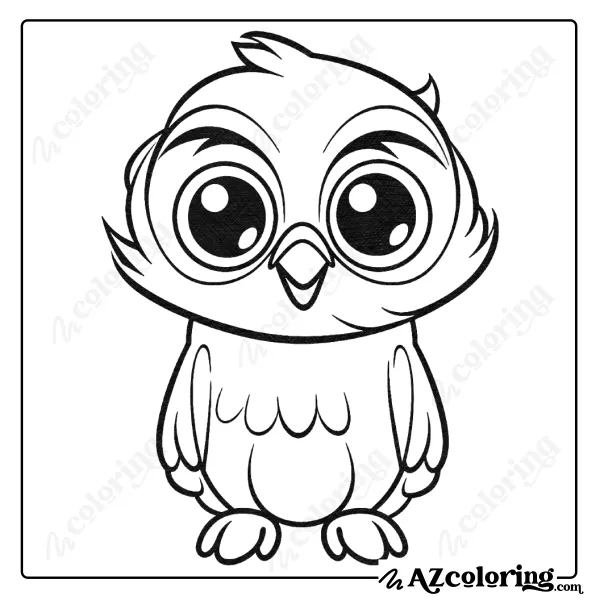 Cute Owl Coloring Page for Kids and Adults