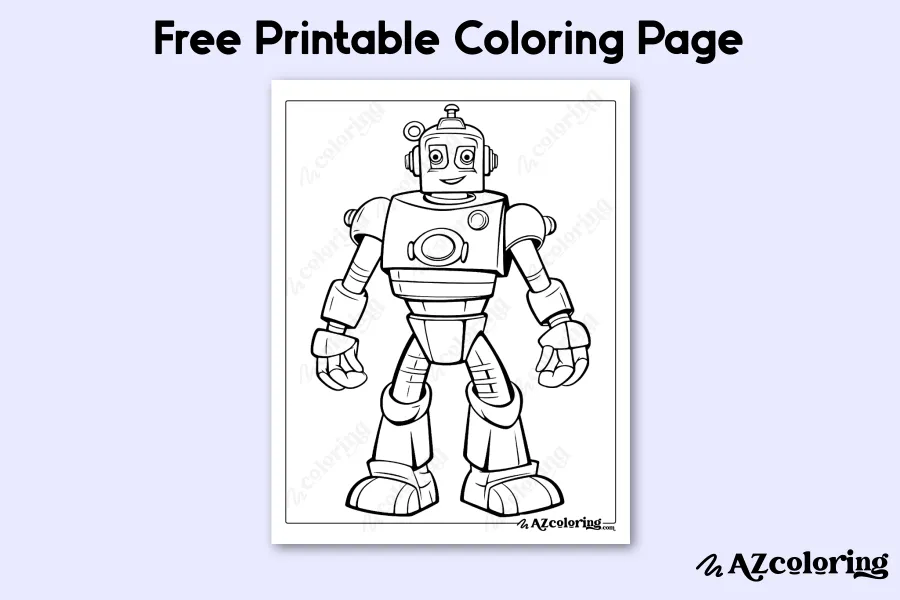 Futuristic Robot Coloring Page Futuristic Robot Coloring Page