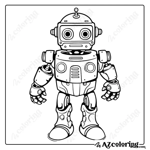 Robot Design Coloring Page