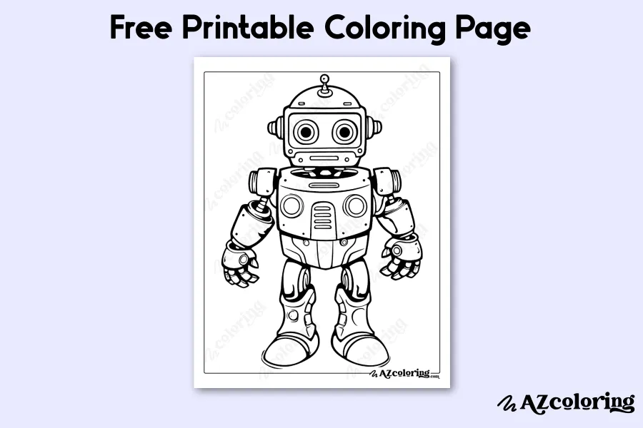 Robot Design Coloring Page Robot Design Coloring Page