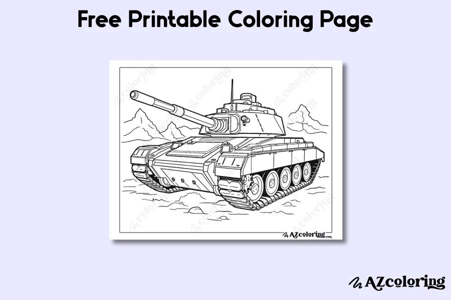 Military Tank Coloring Page