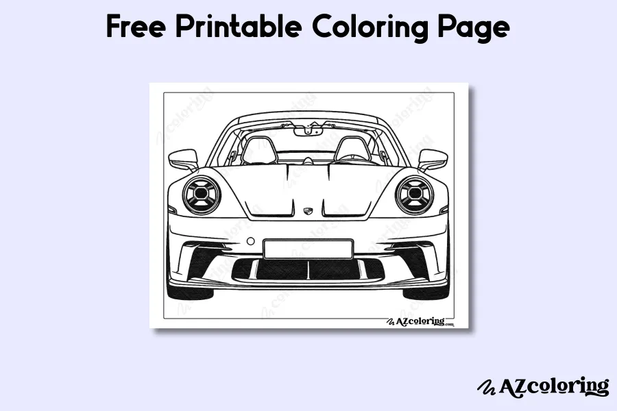 Sleek Sports Car Coloring Page
