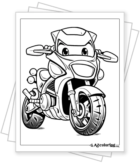 Motorcycles Coloring Page